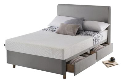 Studio by Silentnight Simple Double 4 Drw Divan - Slate Grey